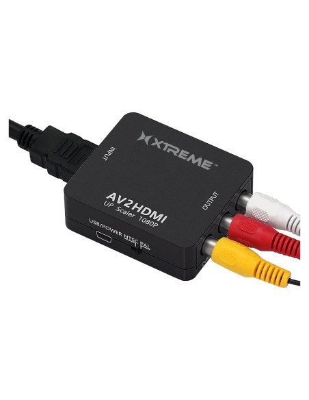 Adaptador AV Compuesto a HDMI Xtreme 1080p con USB Adaptador AV Compuesto a HDMI Xtreme 1080p con USB