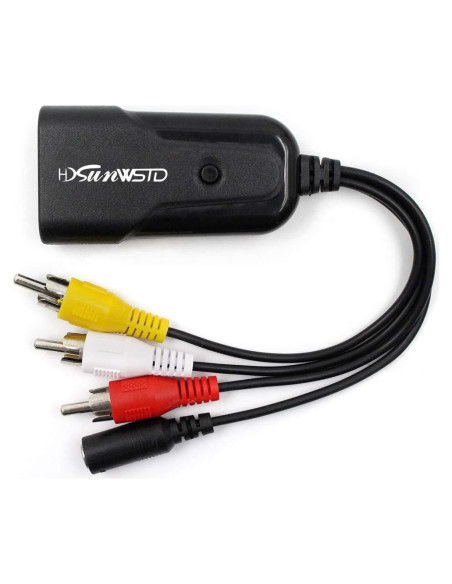 Convertidor HDMI a AV HDSUNWSTD 1080P RCA 480P 720P Convertidor HDMI a AV HDSUNWSTD 1080P RCA 480P 720P