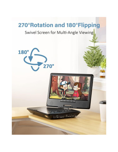 Reproductor de DVD Portátil Arafuna 10.5" HD para Coche