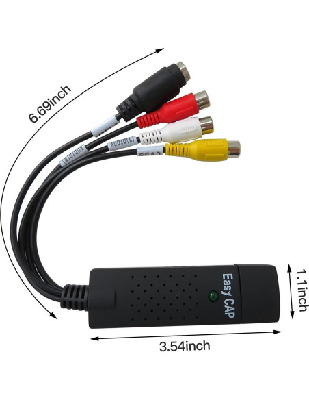 Convertidor Digital de VHS a DVD USB 2.0 WELURE - Plug and Play Convertidor Digital de VHS a DVD USB 2.0 WELURE - Plug and Play