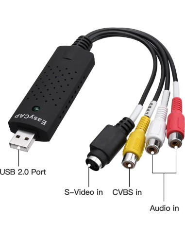 Convertidor Digital de VHS a DVD USB 2.0 NGHTMRE - NTSC/PAL