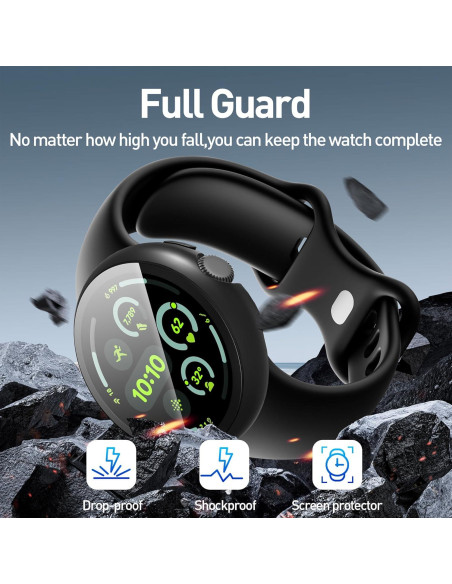 Funda Protectora Suoman para Google Pixel Watch 3 45mm - 4-Pack Funda Protectora Suoman para Google Pixel Watch 3 45mm - 4-Pack