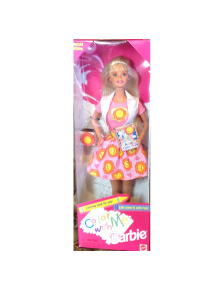 Muñeca Barbie Colorea Conmigo Mattel 1997 con libro Muñeca Barbie Colorea Conmigo Mattel 1997 con libro