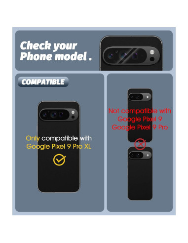 Protector de Lente de Cámara Orzero para Google Pixel 9 Pro XL