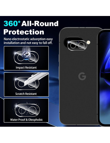 Protector de Pantalla y Lente para Google Pixel 9a - Vidrio Templado 9H