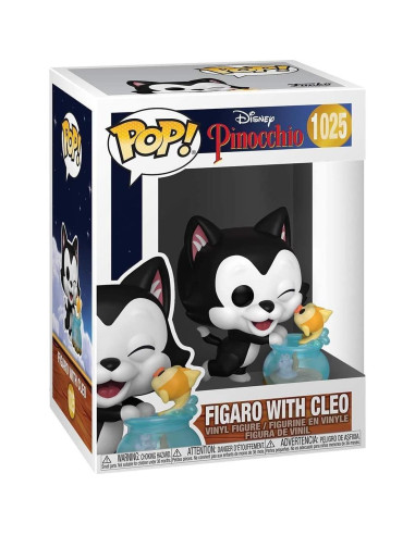 Figurita Pop! Disney Pinocho Figaro y Cleo 9.53 cm