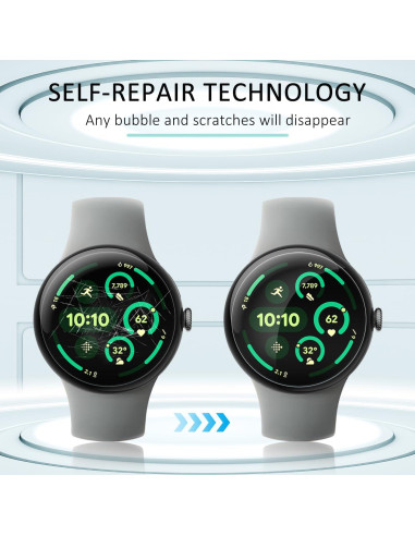 Paquete de 6 protectores de pantalla SPGUARD para Pixel Watch 3 45mm