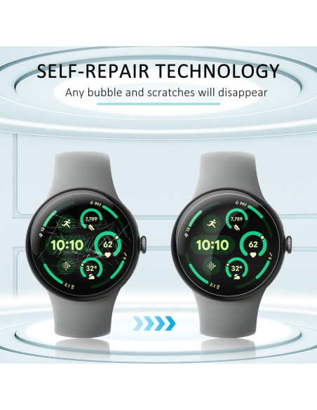 Paquete de 6 protectores de pantalla SPGUARD para Pixel Watch 3 45mm Paquete de 6 protectores de pantalla SPGUARD para Pixel Watch 3 45mm