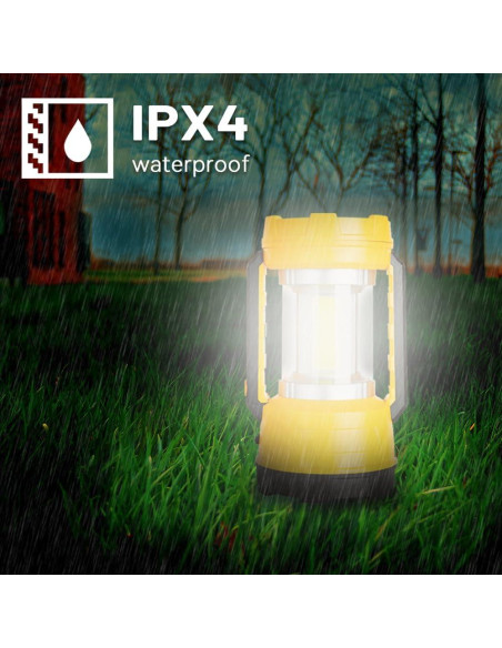 Linterna de Camping LED Prayki 1000 Lúmenes Recargable Amarillo Linterna de Camping LED Prayki 1000 Lúmenes Recargable Amarillo