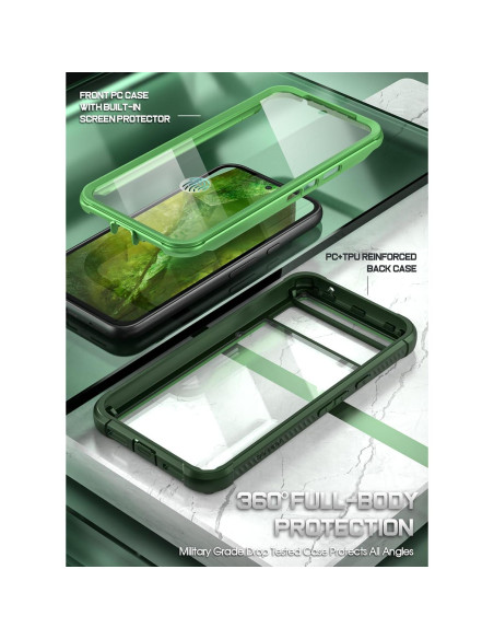 Funda Poetic Guardian Verde para Google Pixel 8A 5G - Antichoque Funda Poetic Guardian Verde para Google Pixel 8A 5G - Antichoque