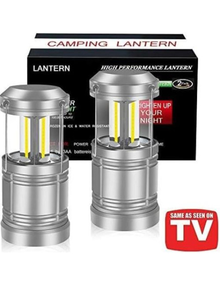 Paquete de 2 Linternas LED Ploarnovo para Camping 18x14x9cm Paquete de 2 Linternas LED Ploarnovo para Camping 18x14x9cm