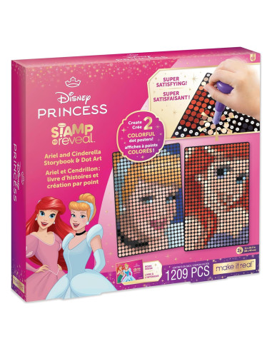Sello Disney Hazlo Real - Arte Dot Ariel y Cenicienta 1209 Pzs