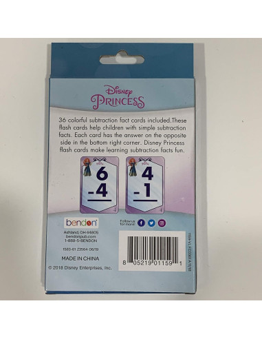 Tarjetas de Aprendizaje Disney 36 Piezas Sumas y Restas