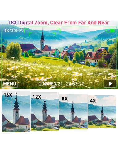 Cámara Digital 4K Maylatte MLTC200W 64MP WiFi Pantalla 3"