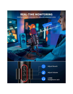 Micrófono Gaming JAMELO USB Condensador RGB para PC y PS4/5 2
