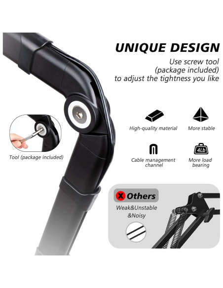 Brazo de Micrófono SUNMON para Blue Yeti y HyperX QuadCast Brazo de Micrófono SUNMON para Blue Yeti y HyperX QuadCast