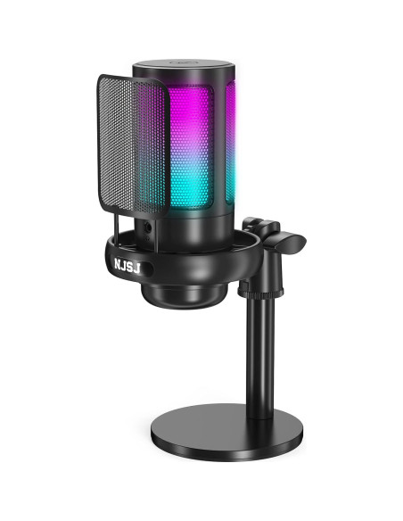 Micrófono USB NJSJ M200 RGB para PC y Consolas - Silencio Táctil Micrófono USB NJSJ M200 RGB para PC y Consolas - Silencio Táctil