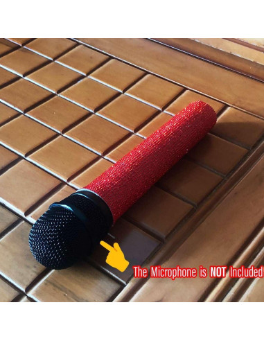 Funda de micrófono roja Sparkle RhymKawa para micrófonos inalámbricos