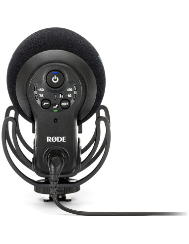 Micrófono de cañón Rode VideoMic Pro+ para cámara, negro