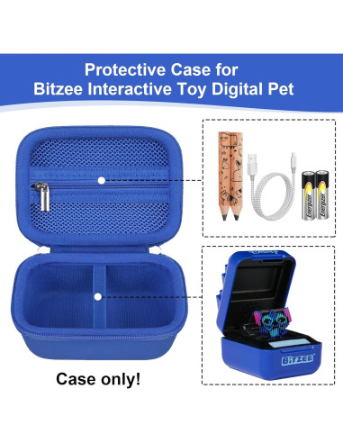 Funda Dura RAIALL para Juguete Bitzee Digital Azul