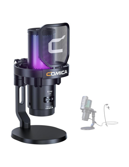 Micrófono USB Comica Ejoy Uni(D) con RGB y Cancelación de Ruido Micrófono USB Comica Ejoy Uni(D) con RGB y Cancelación de Ruido