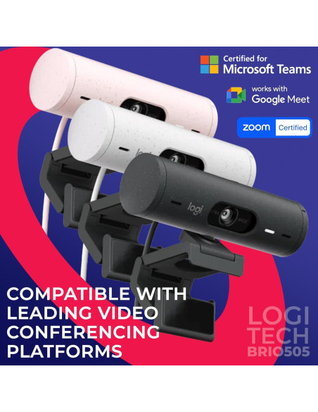 Webcam Logitech Brio 505 1080p Full HD con Micrófono y USB