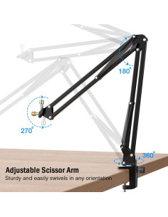 Soporte de Brazo de Micrófono FIFINE CS1 Ajustable 66 cm 2