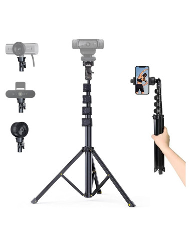 Soporte de trípode para webcam AceTaken 135cm compatible Logitech