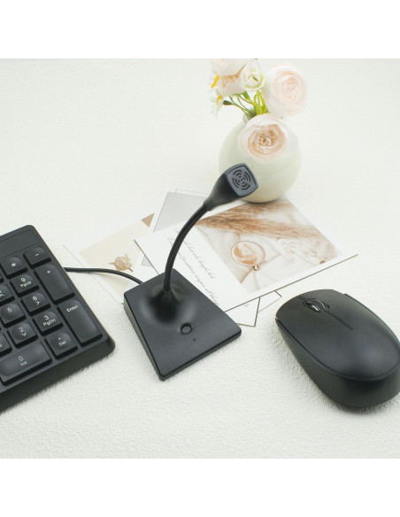 Micrófono USB LANDIBO para PC y Mac, Cuello de Ganso Ajustable Micrófono USB LANDIBO para PC y Mac, Cuello de Ganso Ajustable