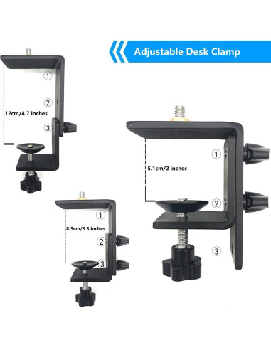 Soporte para Webcam AceTaken Ajustable con Abrazadera de Mesa