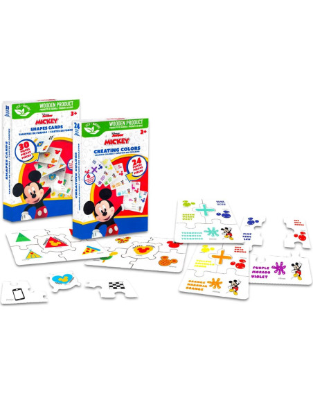 Juguetes Educativos Mickey Mouse - Rompecabezas y Tarjetas Juguetes Educativos Mickey Mouse - Rompecabezas y Tarjetas