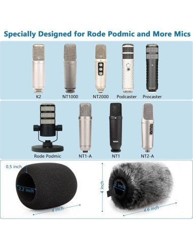 Filtro Pop y Cubierta de Viento para Micrófonos Rode - ChromLives