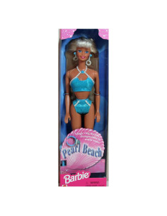 Muñeca Barbie Playa Perla Rubia 1997 con Anillo Mágico