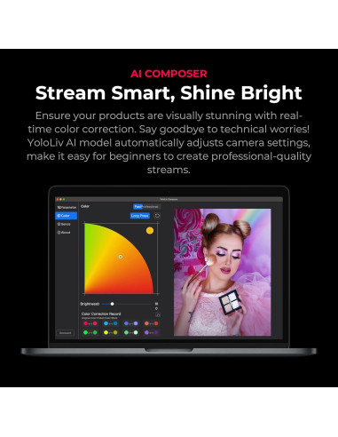 Cámara de Streaming 4K60 YOLOLIV YoloCam S7 con Lente Intercambiable