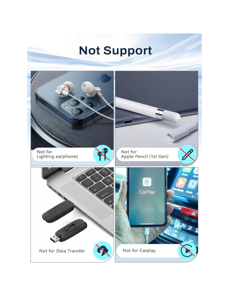 Adaptador de Micrófono USB C a Lightning TiMOVO - Paquete de 2 Adaptador de Micrófono USB C a Lightning TiMOVO - Paquete de 2