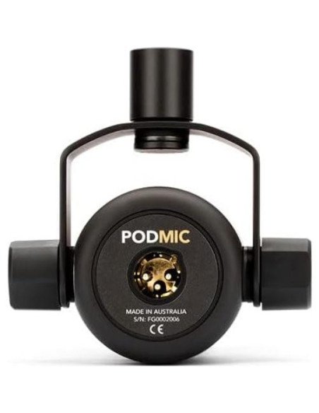 Micrófono Dinámico Cardioide Rode PodMic con Filtro Pop WS14 Micrófono Dinámico Cardioide Rode PodMic con Filtro Pop WS14