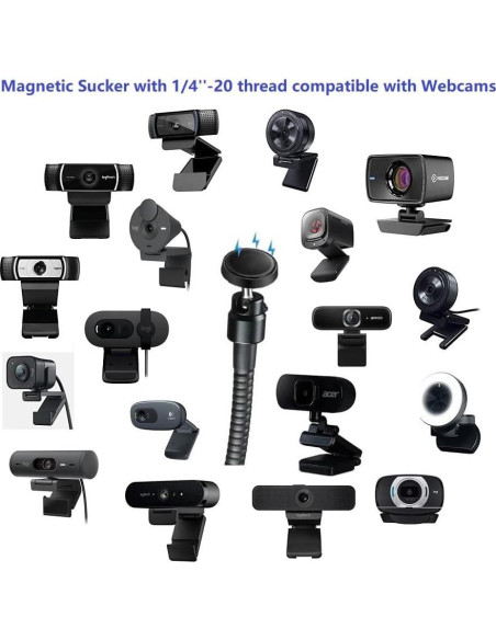 Soporte para Webcam Brio 101 AceTaken Ajustable Magnético Soporte para Webcam Brio 101 AceTaken Ajustable Magnético