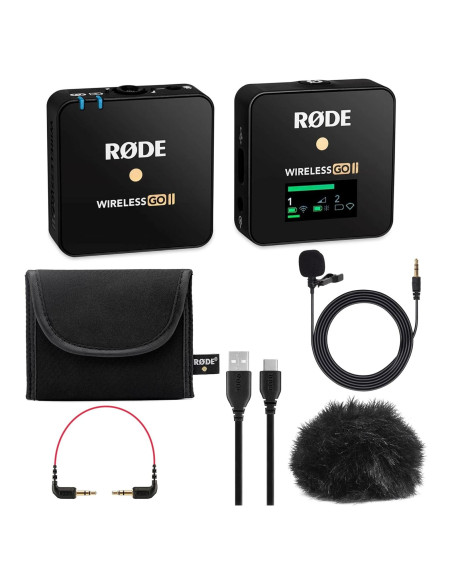Sistema de Micrófono Inalámbrico Rode Wireless GO II con Lavalier Sistema de Micrófono Inalámbrico Rode Wireless GO II con Lavalier