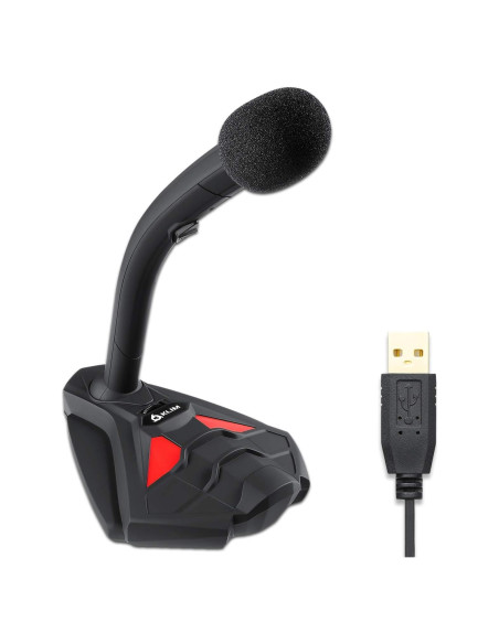 Micrófono Gaming KLIM Voice V2 USB Rojo - Calidad de Sonido Superior Micrófono Gaming KLIM Voice V2 USB Rojo - Calidad de Sonido Superior