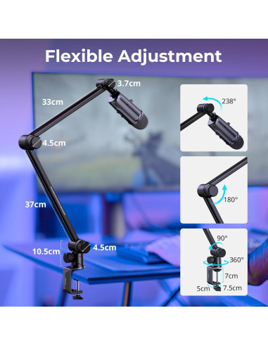 Soporte de Micrófono SmallRig 4303 con Amortiguación Hidráulica
