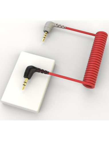 Cable de audio TRS a TRRS Sqrmekoko 3.5mm en espiral
