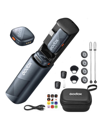 Micrófono Lavalier Inalámbrico GODOX Cube-SL Kit2 30H Batería