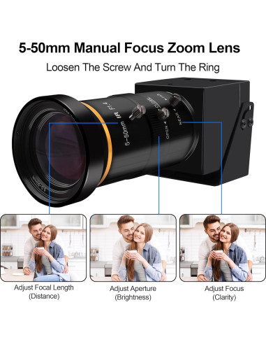 Cámara USB HDMI 4K MMlove 30FPS 10X Zoom 5-50mm Manual