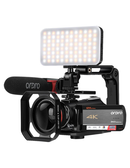 Cámara de Video 4K ORDRO AC5 Plus con Zoom Óptico y Pantalla Táctil Cámara de Video 4K ORDRO AC5 Plus con Zoom Óptico y Pantalla Táctil