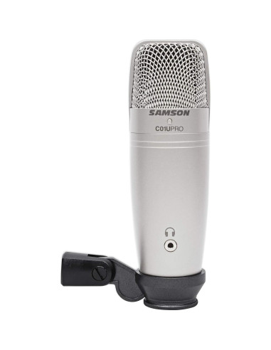 Micrófono de condensador USB Samson C01U Pro con soporte