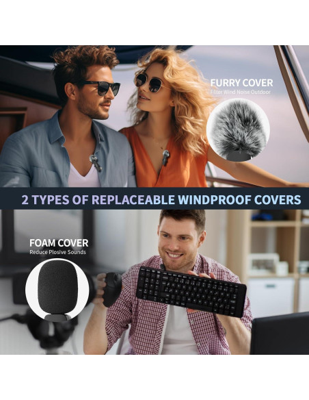 Micrófono Lavalier Inalámbrico HITROLINK K6 3 en 1 para iPhone y Android Micrófono Lavalier Inalámbrico HITROLINK K6 3 en 1 para iPhone y Android