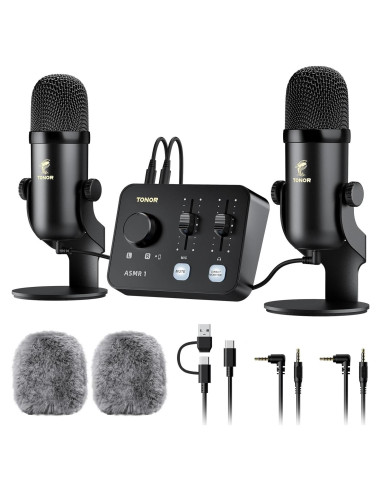 Micrófono TONOR ASMR ONE con Interfaz de Audio y Mezclador
