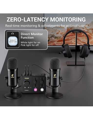 Micrófono TONOR ASMR ONE con Interfaz de Audio y Mezclador