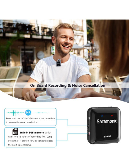 Micrófono Lavalier Inalámbrico Saramonic Blink M2 250m Micrófono Lavalier Inalámbrico Saramonic Blink M2 250m