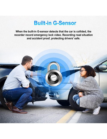 Cámara de tablero WiFi VSYSTO 2K con G-Sensor y cargador USB Cámara de tablero WiFi VSYSTO 2K con G-Sensor y cargador USB